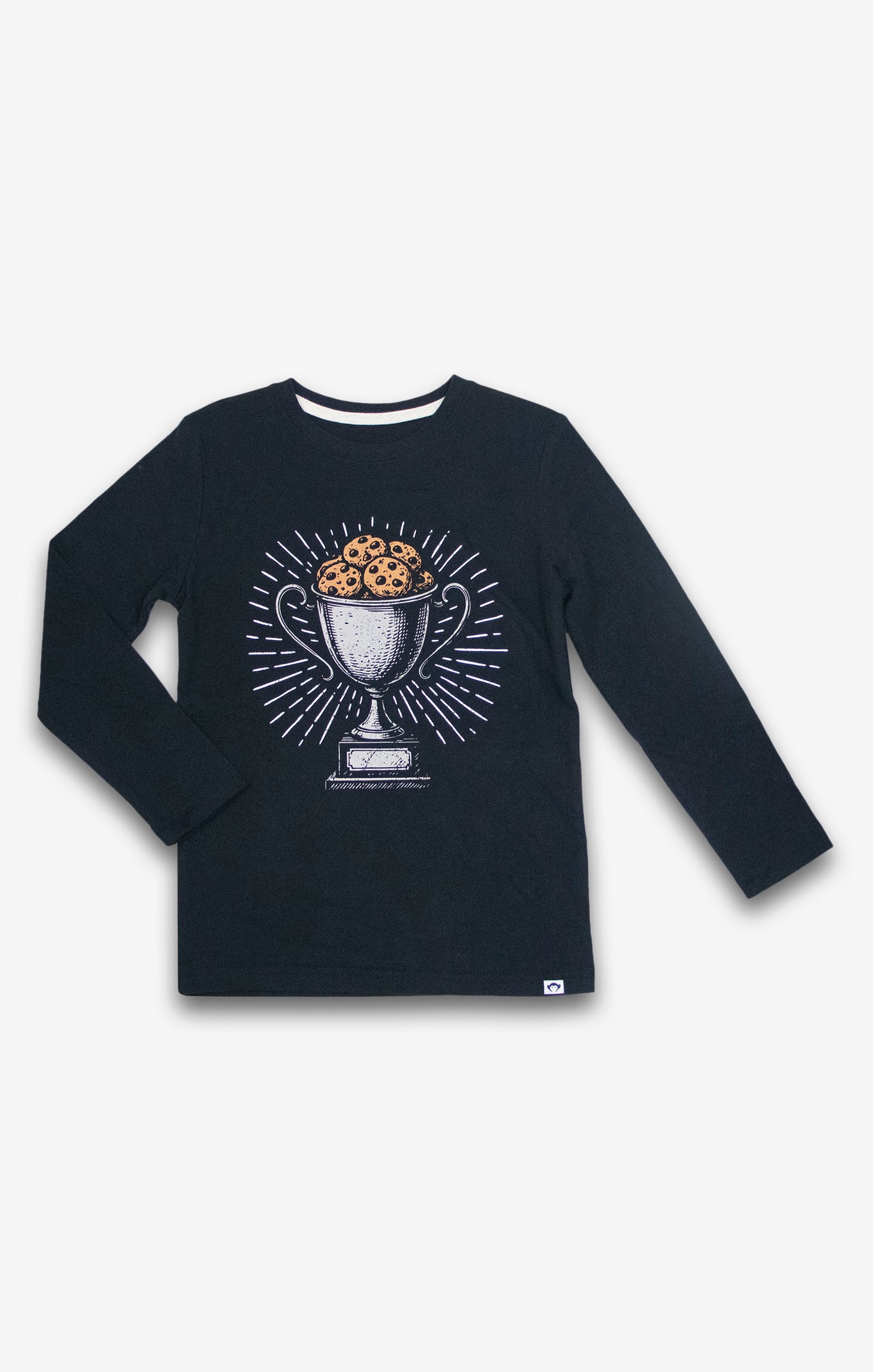 Graphic L/S Tee, Cookies on Black