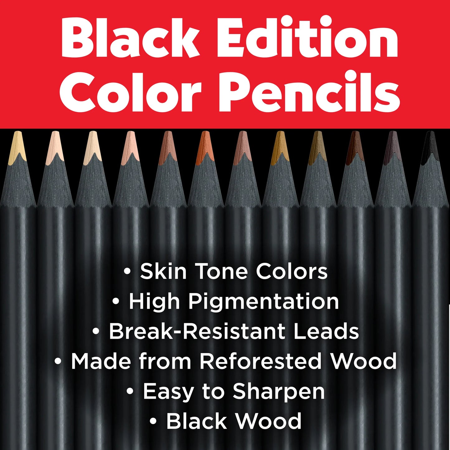 Black Edition Colored Pencils - Skin Tone