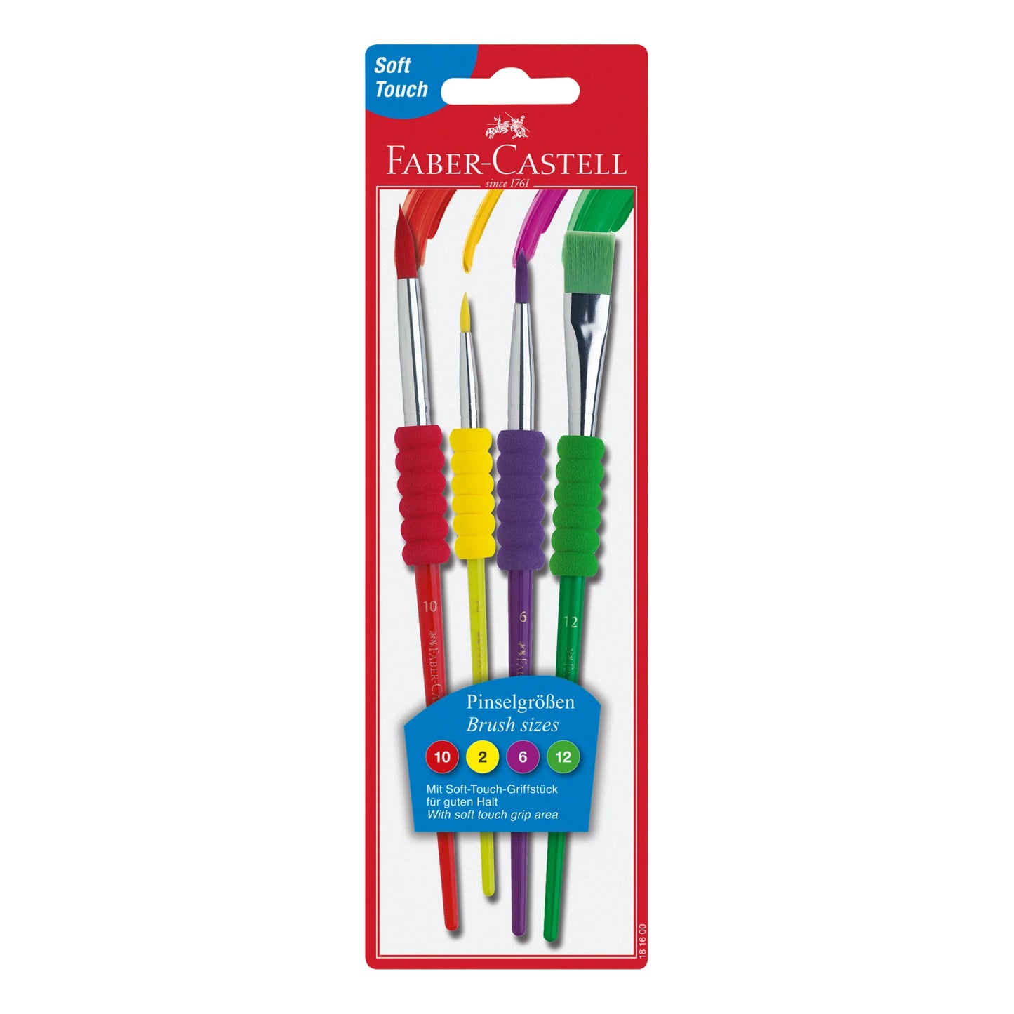 6ct Soft Grip Brushes