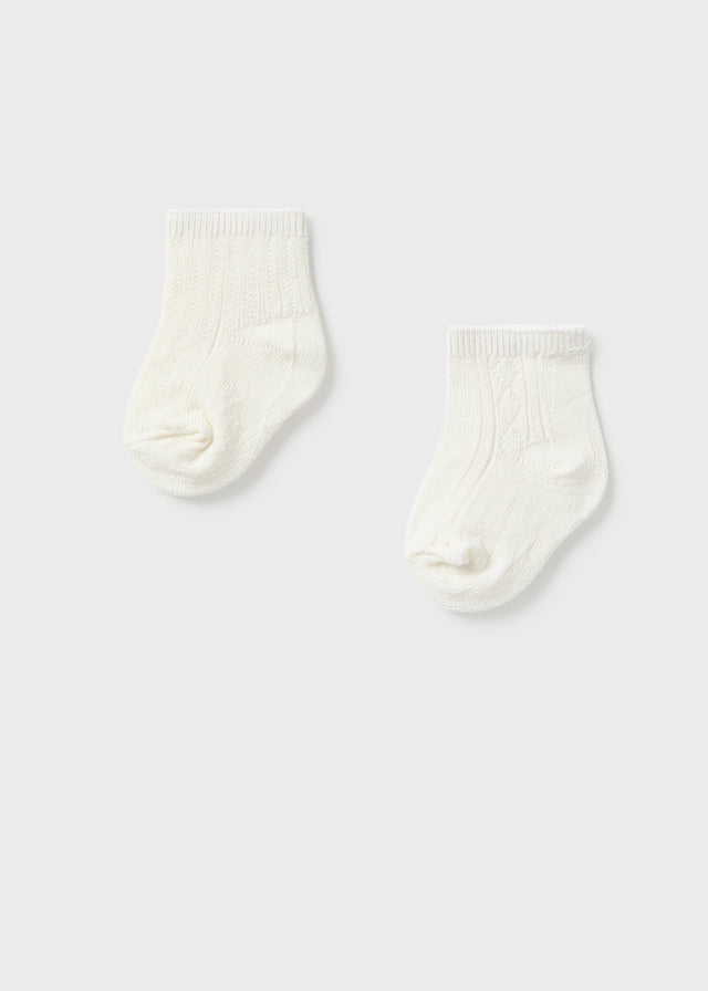 Socks, 2 Pairs, Natural, 9590