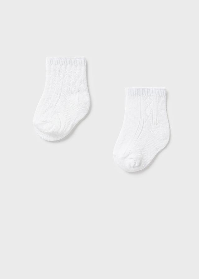 Socks, 2 Pairs, White, 9590