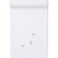 Blanket, Hand Embroidered SCE Floral, White/Pink